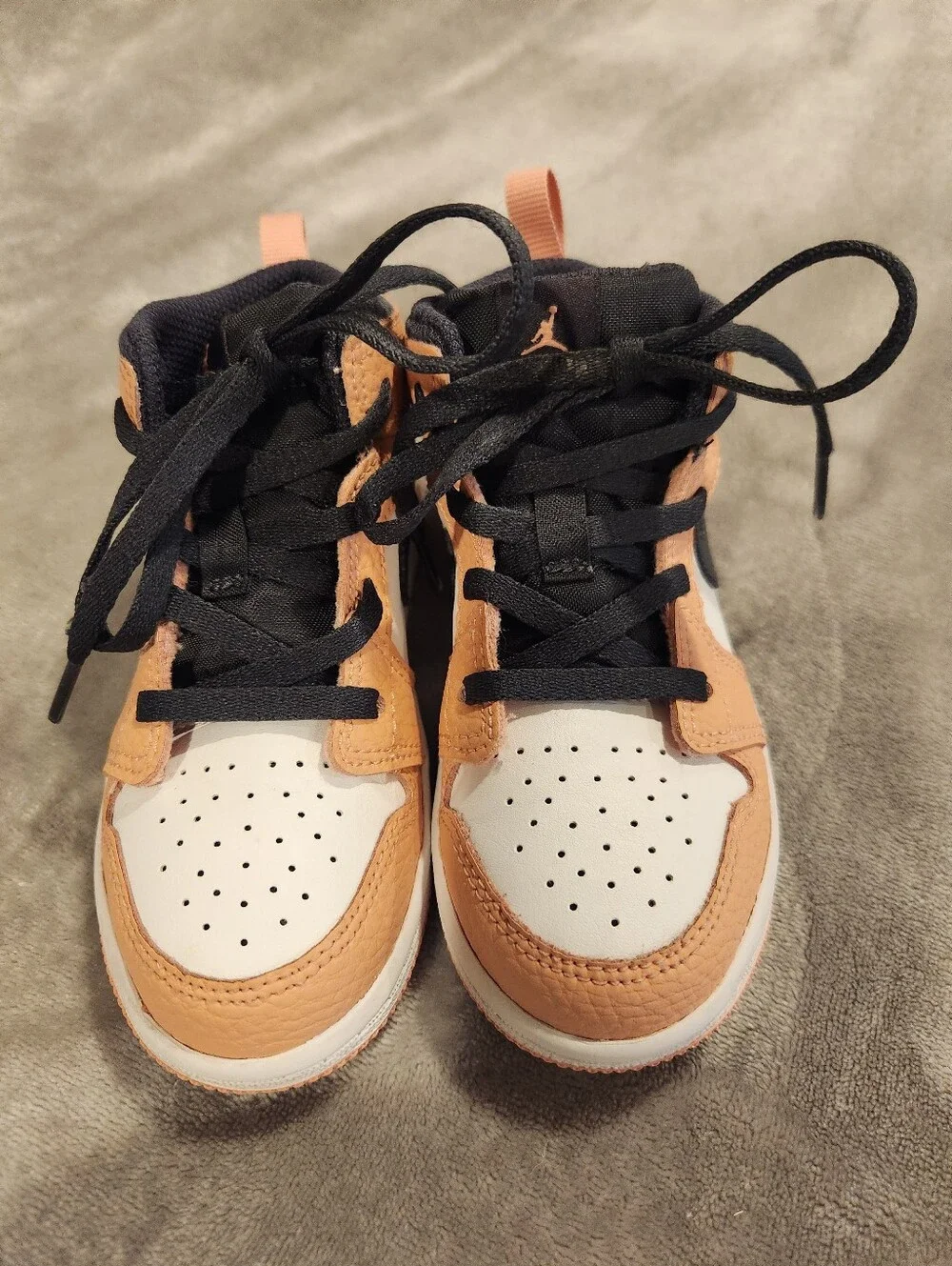 Nike Kids' Air Jordan 1 Mid GT 'Pink Quartz' Sneakers, Size 9C